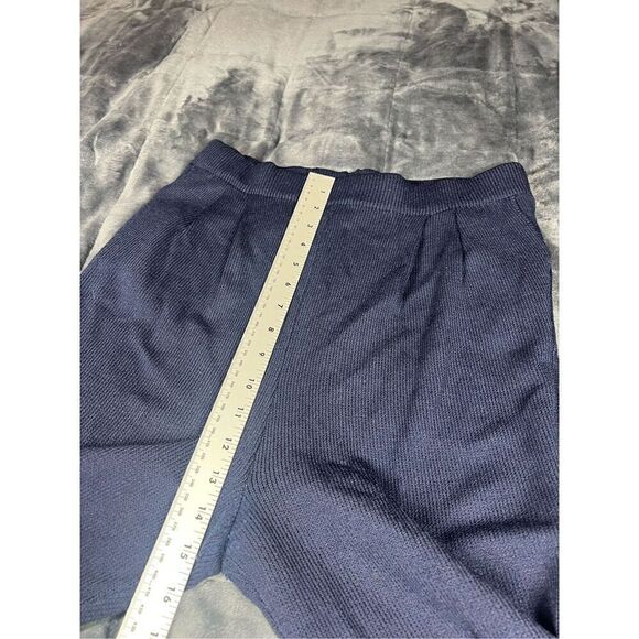 ST. JOHN BASIC Size 8‎ Navy Blue Santana Knit Elastic Waist Pants Trousers EUC - Picture 6 of 10